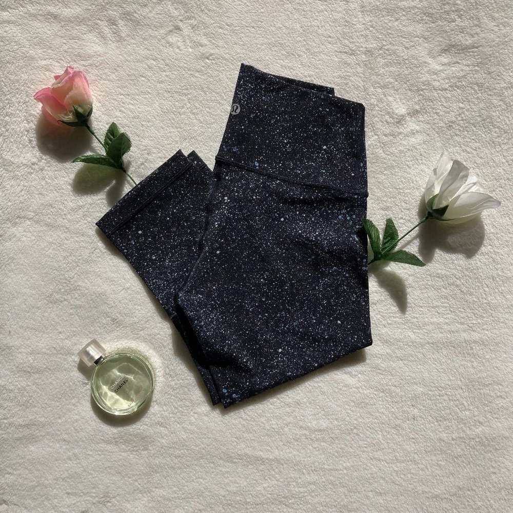 Lululemon Black Speckled Cropped Leggings